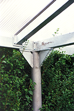 Carport aus Stahl verzinkt mit Hohlkammerplattendach